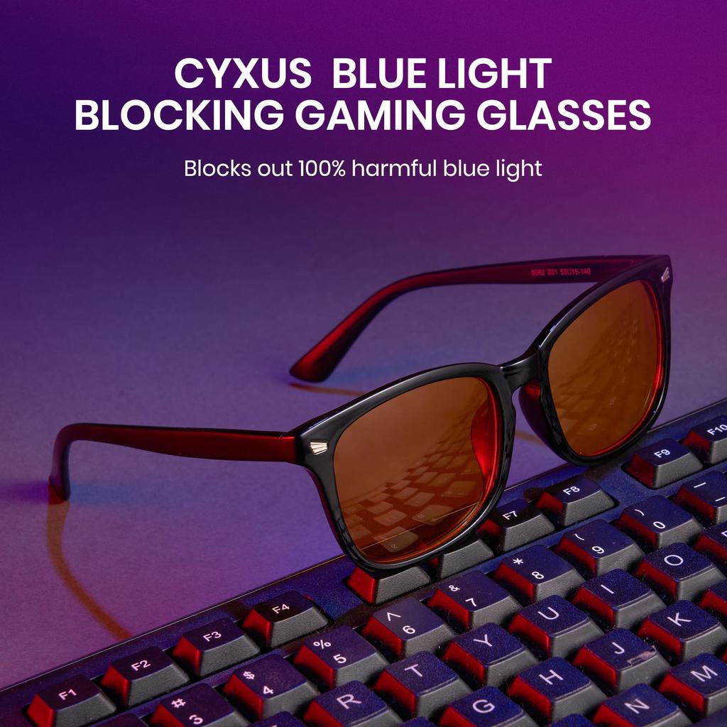 Blue Light Blocking Italian Style PC UV 8082Z01 [Cyxus] Glasses, Glasses, Glasses, Non-Prescription, Ultra-Lightweight, Protection, Stylish, Unisex,
