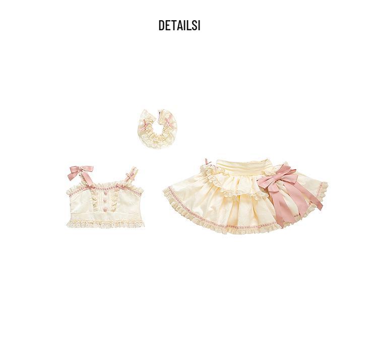 Girls' Dopamine Princess Summer Lolita Dress Set - Fluffy Birthday Party Outfit