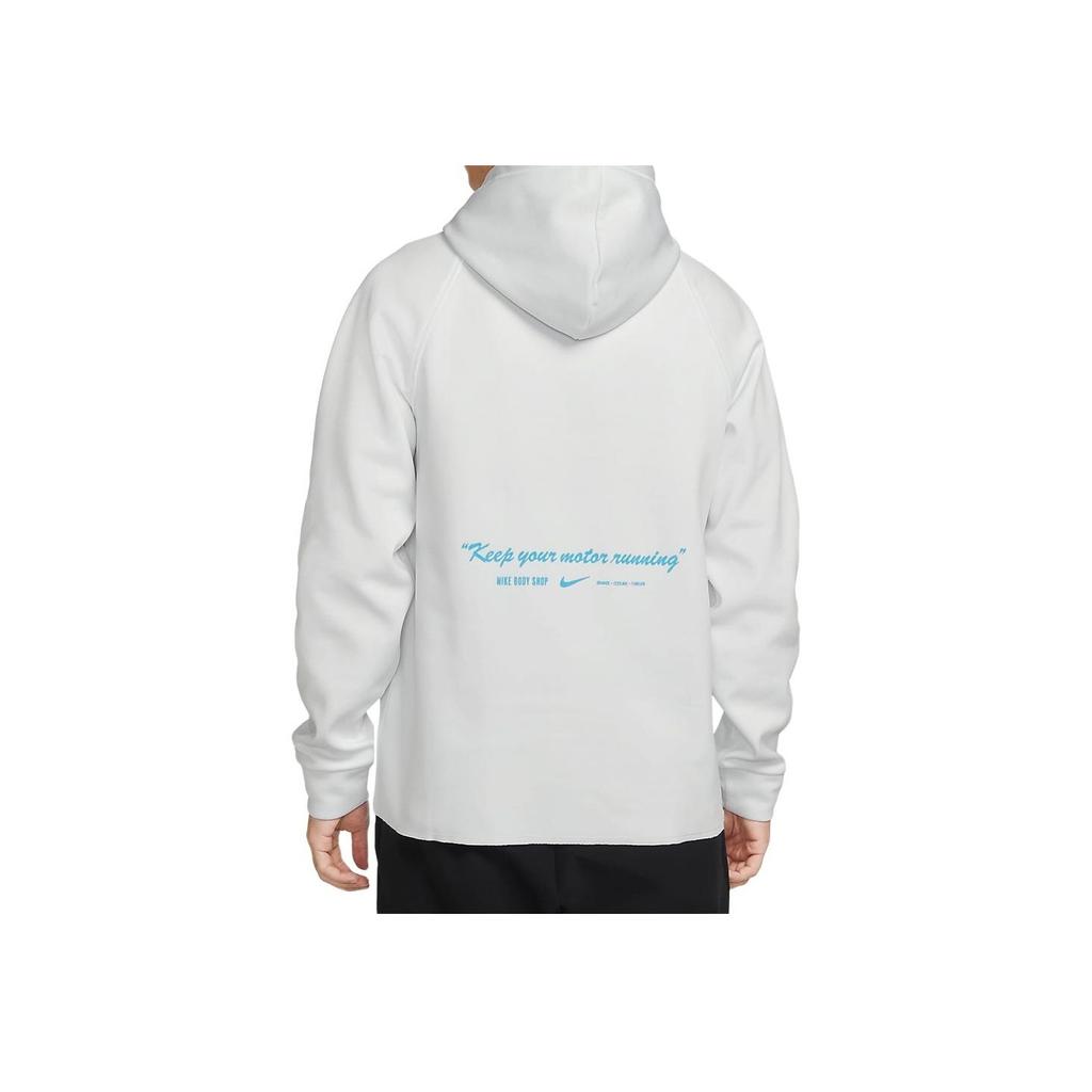 Nike Logo Print Hoodie Men Tops White DV9907-121