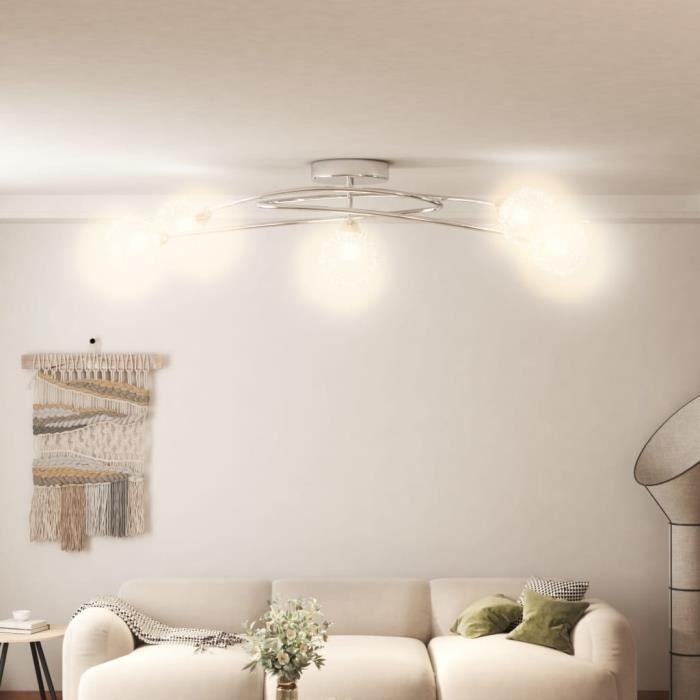 Plafonnier - VIDAXL - 5 LED G9 - Design contemporain - Abat-jour en maille métallique - Éclairage intérieur