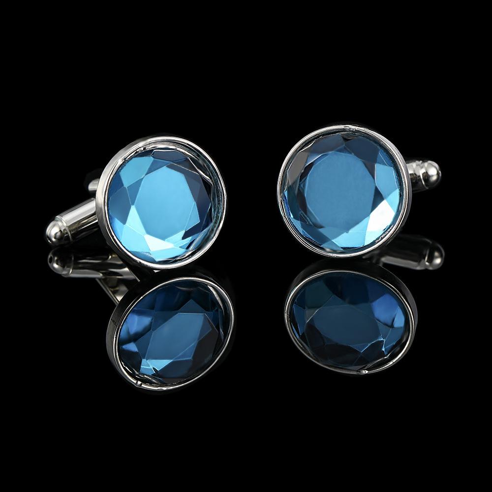 

Модна Кольорова Скляна Алмазна Декоративна Пряжка-Рукав для Костюма One Size небо синє кольору