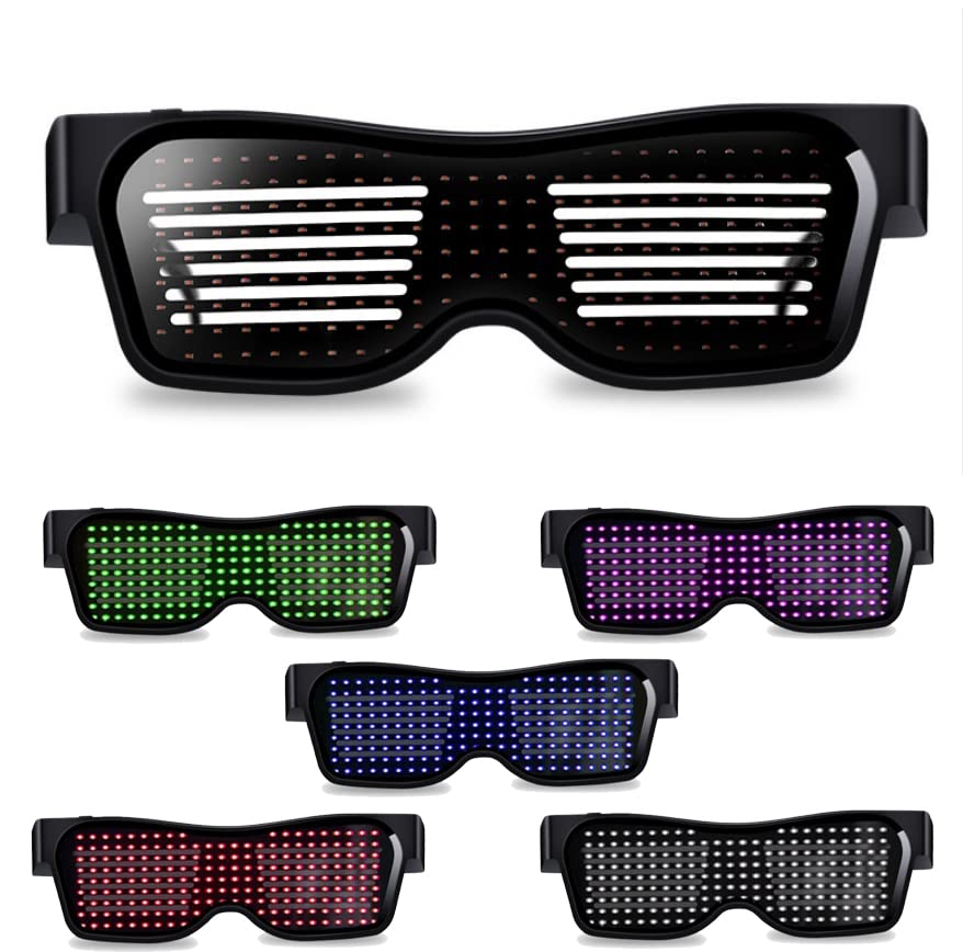 Led Party Led Glasses Bluetooth Glasses Glasses Flashing LED Sunglasses Light Up Glasses To Make Chemical Glasses Crazy [zhonghua] Glasses,