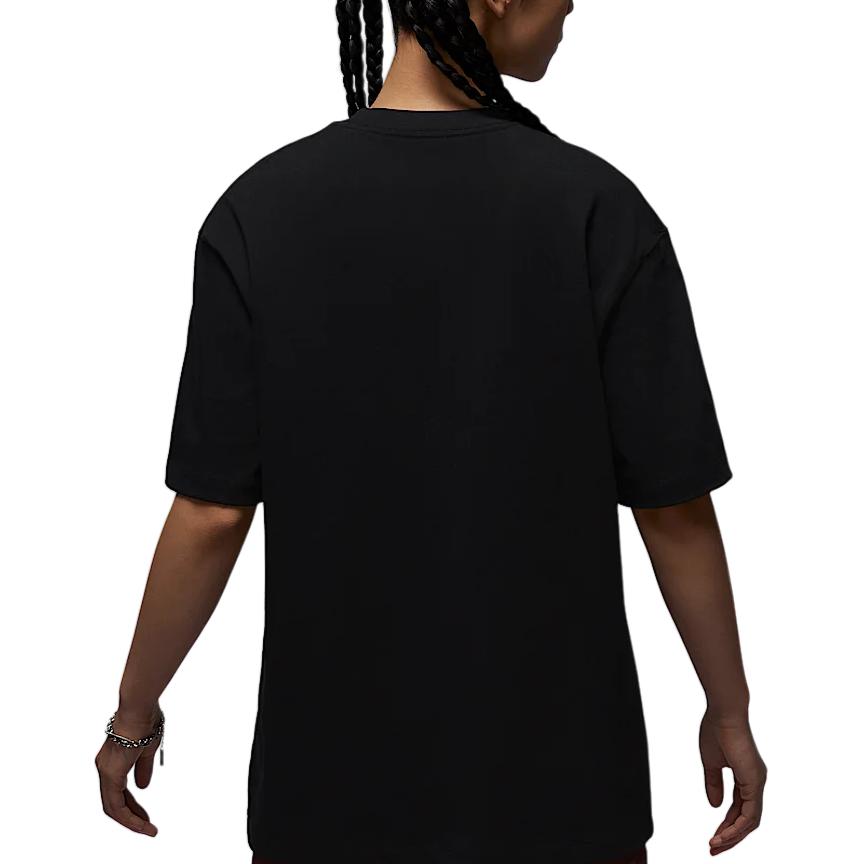 Jordan Logo Letter Round Neck Loose Short Sleeve Breathable T-Shirt Women Tops Black IH0834010
