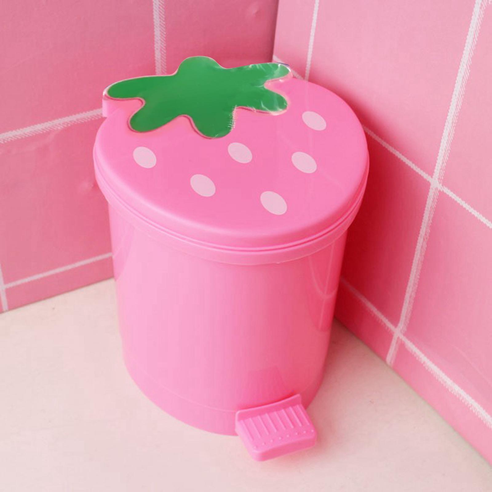 

Cartoon Car Strawberry Bucket, Plastic Bucket, Desktop Trash Can, Household Kitchen And Living Room Storage Bucket, Wastebasket. One Size