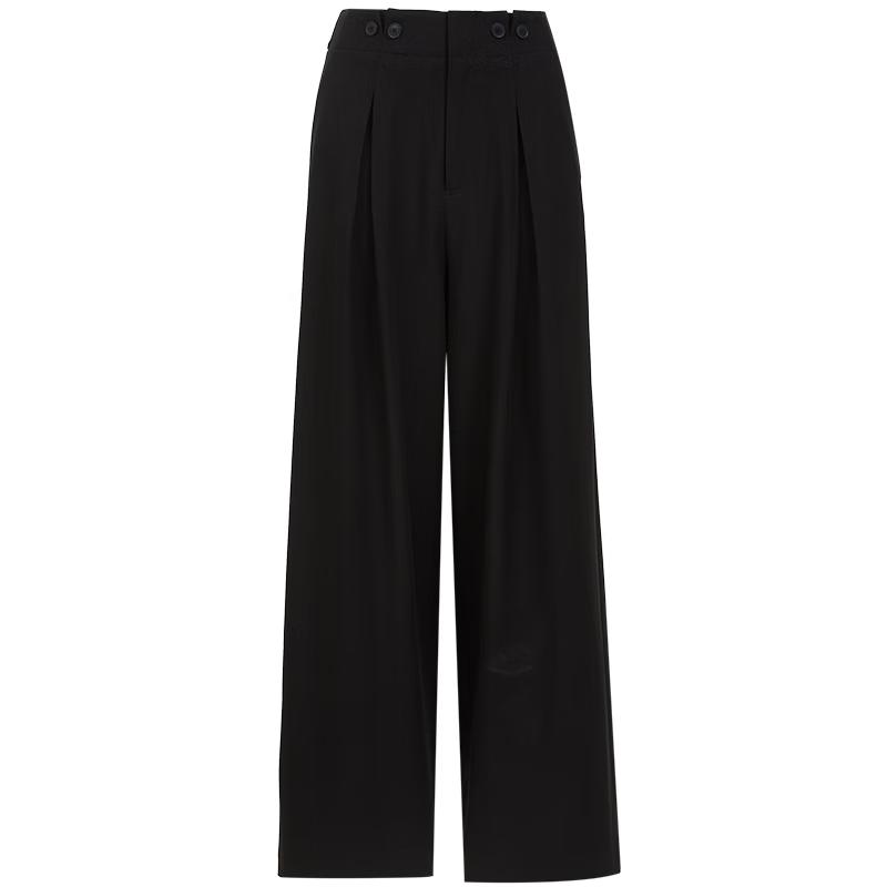 

VEROMODA Pleated High-Waist Straight-Leg Pants XL
