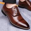 Men Leather Shoes Lace Up Business Dress All-Match Casual Shoes Outdoor Shock-Absorbing Footwear Wear-Resistant Big Size 48