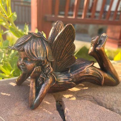 Fairy Garden Figures Decorative Weather-Resistant Angel Figurines Garden Miniatures Romantic Garden Decorations For Balcony
