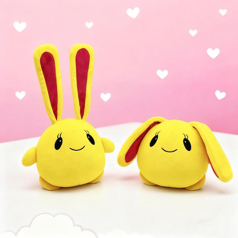 Plush Cute Yellow RabbitChick Plushie Cartoon Halloween Decor Stuffed Doll Toy Kids Girls Christmas Gift