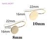 Brass Metal Round Tray Earring Hooks 14K Gold Plated Ear Wire Hooks DIY Pearl Earring Making Accessory Fashion Jewelry For Women