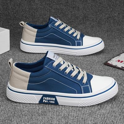 Men's Breathable Fabric Casual Canvas Shoes,Low Top Lace Up Outdoor Sneakers,Fashion Slip On Shoes.