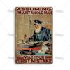 Artisian Job Vintage Metal Poster Sailor Metal Sign Sailing Rusty Decorative Tin Plaque Wall Decor Garage Bar Pub Club Kitchen
