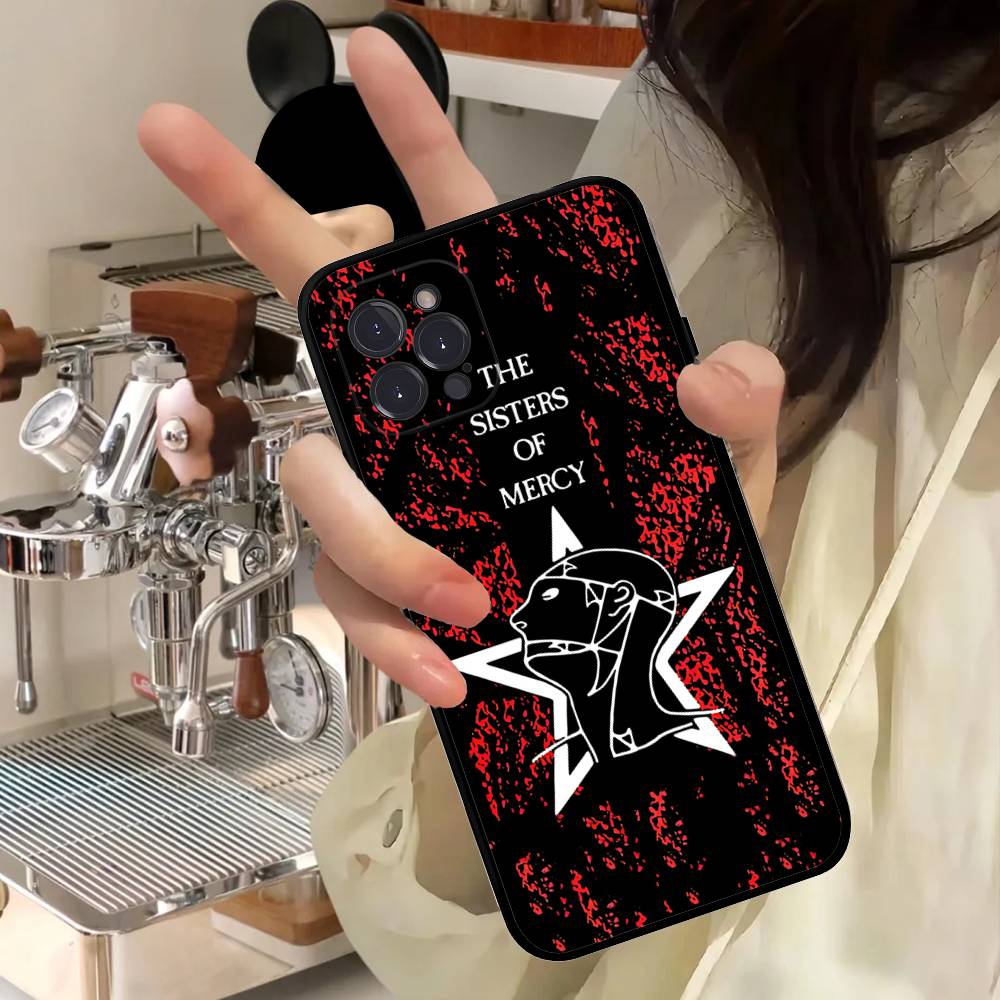 The Sisters Of Mercy Band Phone Case For IPhone 17 Air 16 15 14 Plus 13 12 Mini 11 Pro Max Black Cover