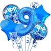 32" Blue Star Aluminum Foil Balloon Set for Birthday Party Decor