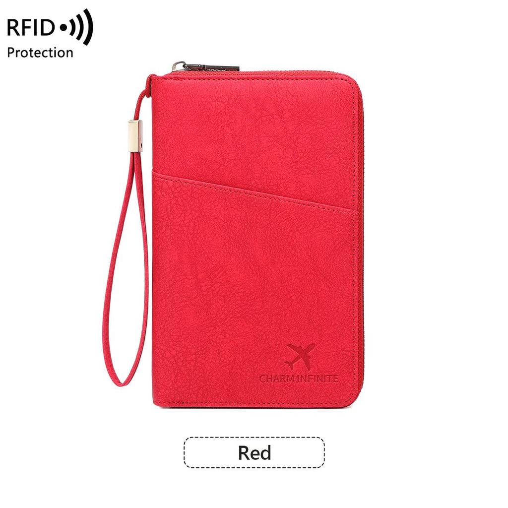 RFID Passport Holder: Anti-Magnetic, Zippered, Multi-Functional Travel Wallet