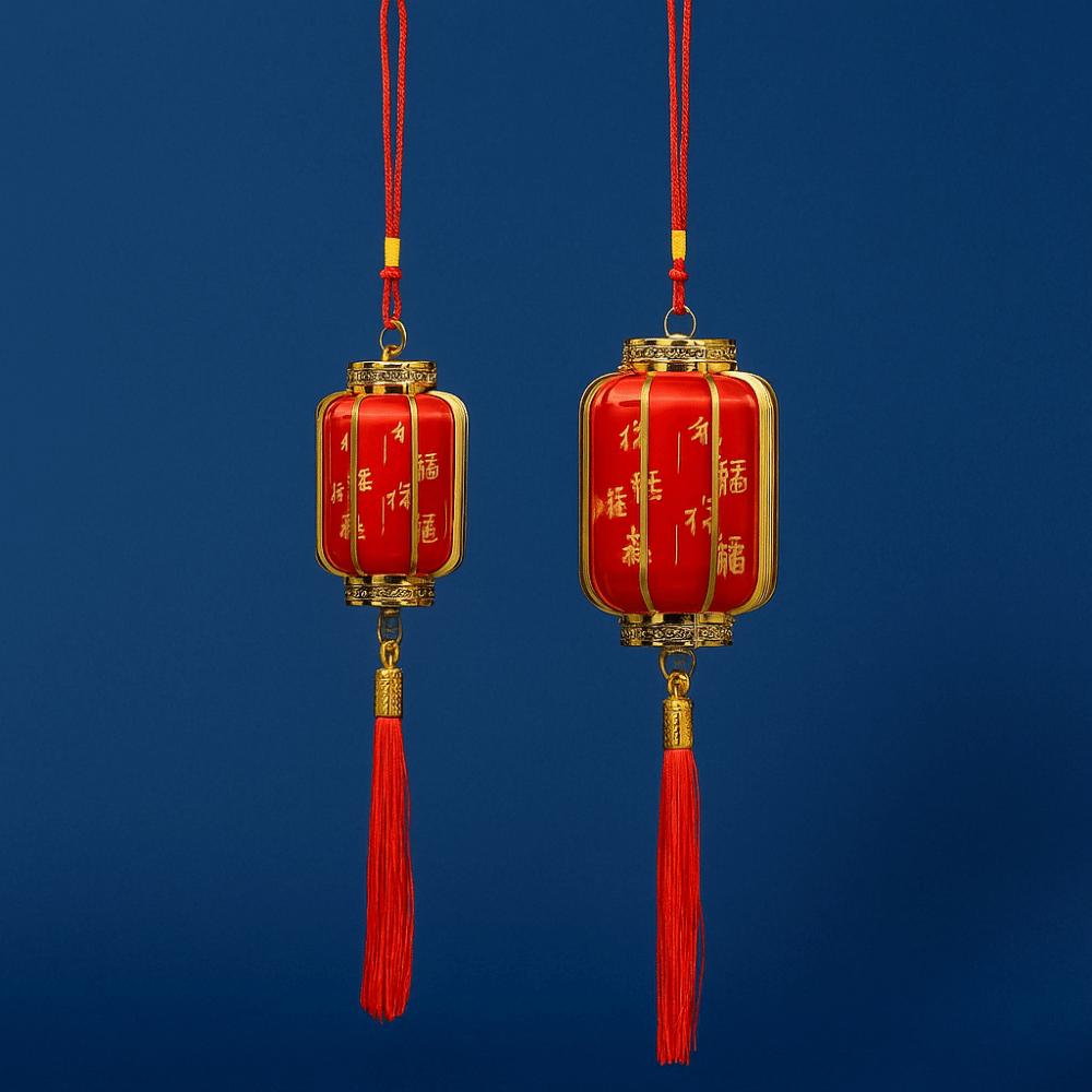 Retro Chinese Red Lantern Traditional Handmade Craft Potted Decorative Lanterns Waterproof Portable Lantern Festival Decoration