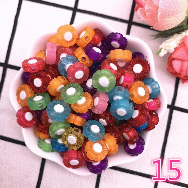 50pcs Five-pointed Star Acrylic Beads Loose Spacer Beads for Jewelry Making DIY Bracelet Accessories