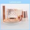 Stunning Rose Gold Stamping Disposable Tableware For Wedding And Babyshower Parties