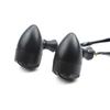 1 Pair Motorcycle  Turn Signals Indicators Blinker Lights Lamp Black For Harley Honda Cruiser Chopper Cafe Racer