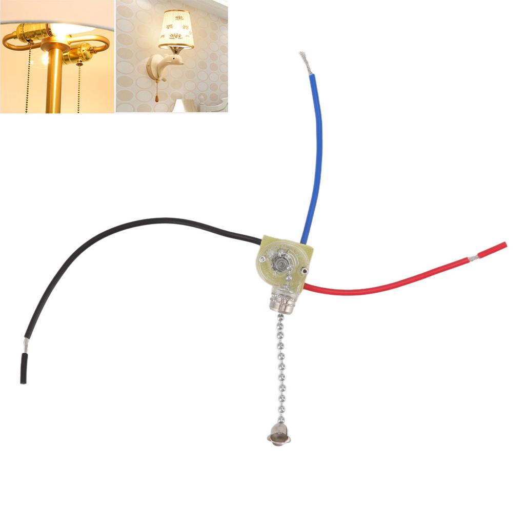 4Pcs Ceiling Fan Light Replacement Lamp Pull Chain 3 Wire Ceiling Fan Lamp 250V 125V