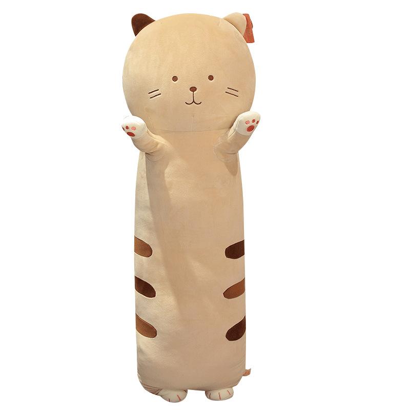Cute Soft Cat Doll Plush Toy Girl Bed Sleeping with Pinch Legs Long Throw Pillow Cat Doll