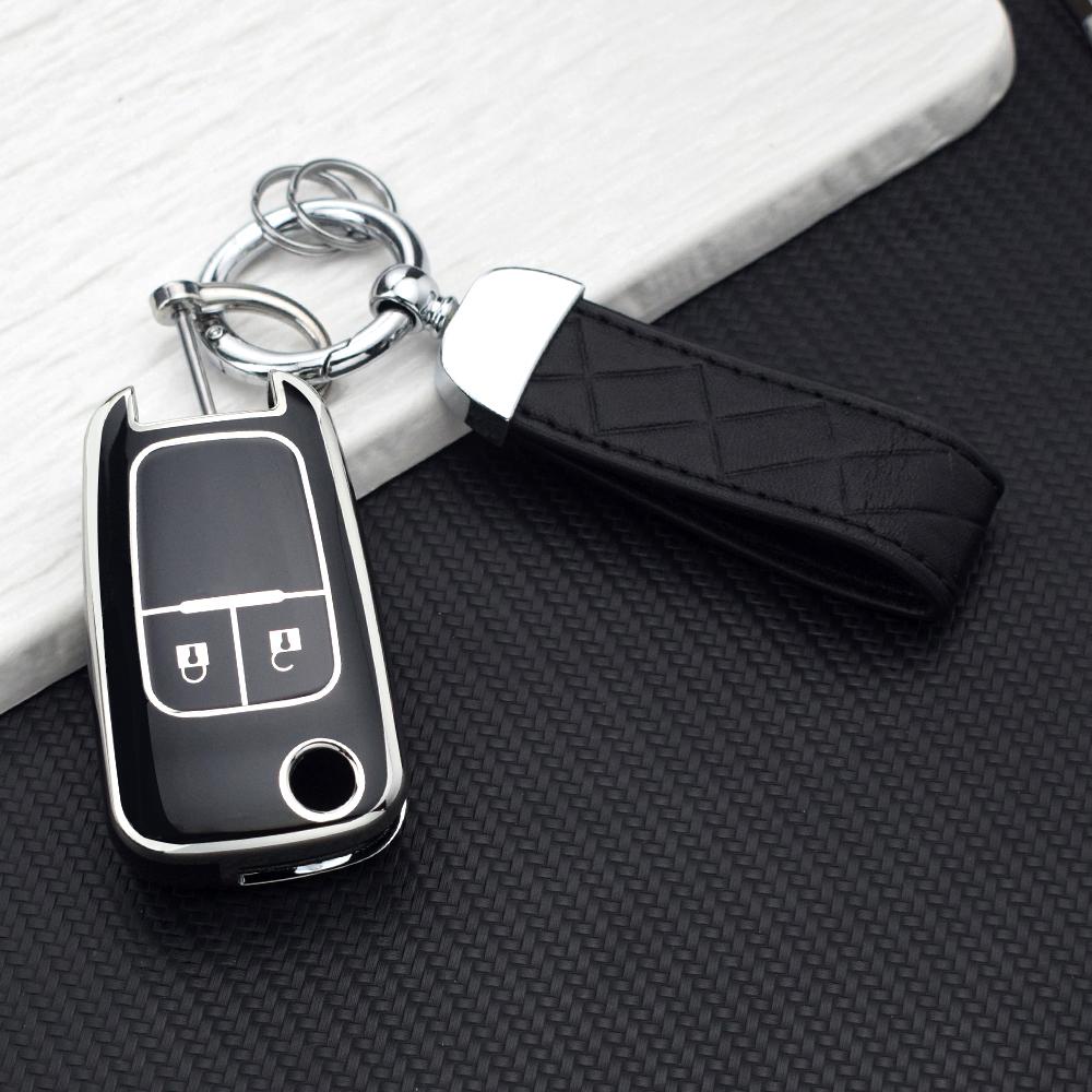 2/3 Buttons Tpu Car Key Case Cover For Chevrolet Malibu Cruze Camaro Aveo Sail Epica Lova Impala Orlando For Buick Opel Key Bag