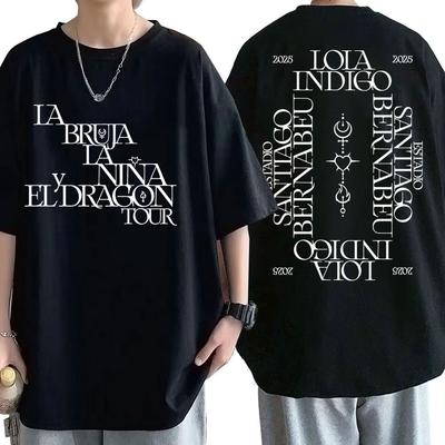 Lola 2025 Tour Trička Pánská Dámská Módní Popová Hudba Trička Pánské Ležérní Vintage Bavlněné Tričko Oversized Tričko s Krátkým Rukávem
