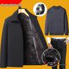 Dad's Autumn/Winter Cotton Jacket for Elderly Men (50-70) with Velvet Lining