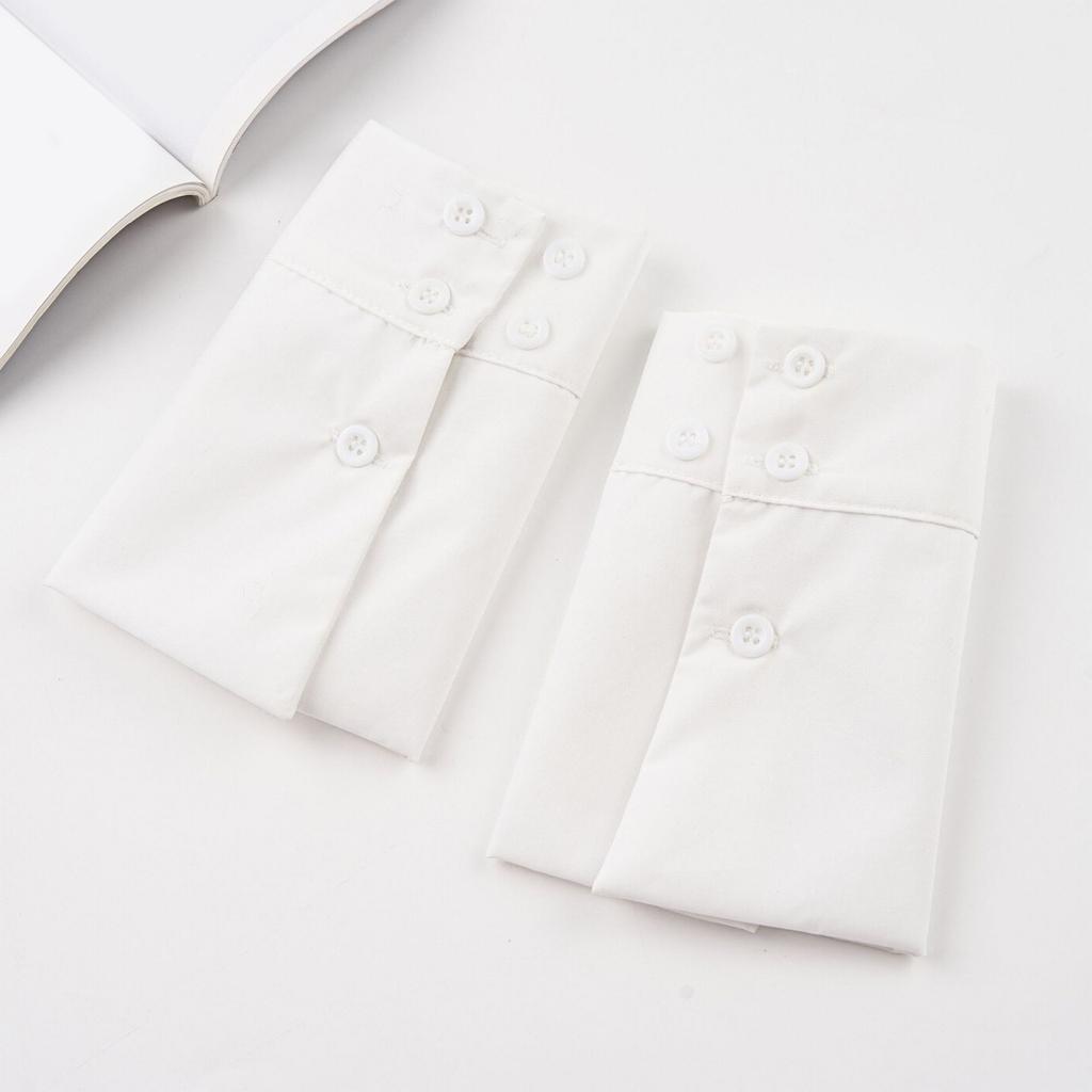 Versatile Wristband Polyester Decorative Sleeve Solid Color for Dresses and Suits Ornament Garment Accessories