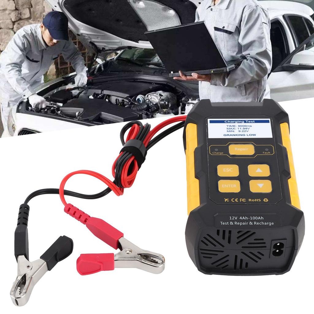 Car Battery Tester Charger Maintainer Automotive Load Analyzer Cranking Charging System Test ToolUS Plug 110‑250V