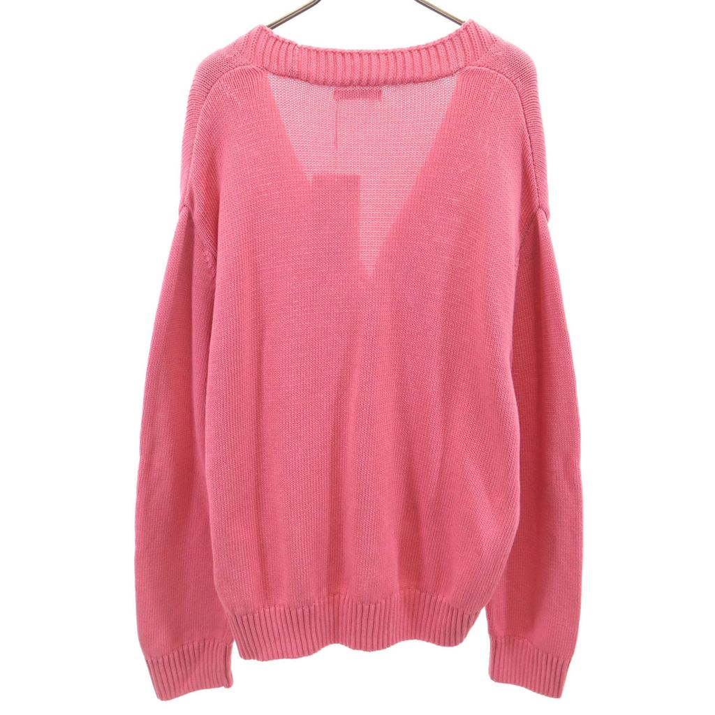 unused ZARA Long sleeve V neck knit cardigan M pink Men's Used