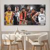 NBA Star Collection Poster: Giannis, Leonard, Curry & Lillard - Self-Adhesive Wall Sticker
