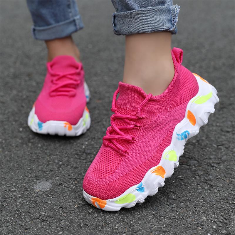 Fashion Knit Sneakers for Girl Breathable Boys Summer Sneakers Outdoor Socks Shoes Kids Children's Running Shoes Zapatillas Niño