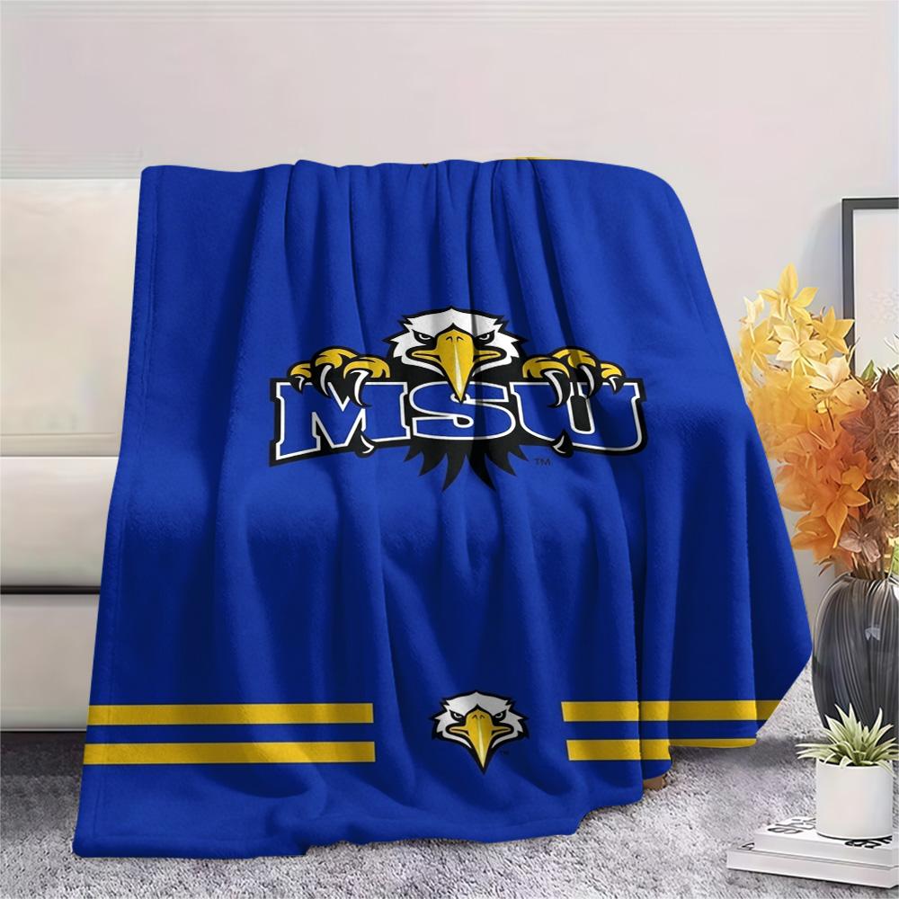 Morehead State Eagles Print Flannel Blanket High Quality Warm Comfortable Cover for All Seasons Perfect for Gifts Home Decor
