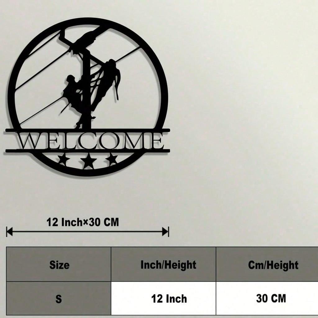 Vintage Metal Wall Sign Industrial Welcome Home Decor Iron Art Gift