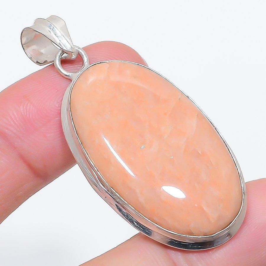 

Natural Orange Aventurine 925 Sterling Silver Jewelry Pendant 2.13 I7d85
