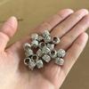 20pcs Rhinestone Crystal Beads Shambhala Ball Beads Metal Big Hole Beads Loose Spacer Beads For Jewelry Making DIY Accessories