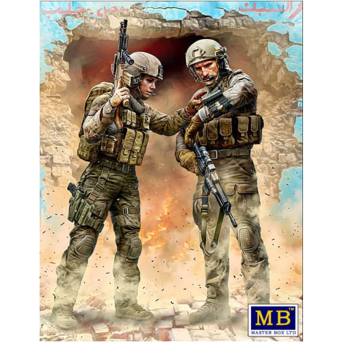 Master Box 1/24 Modern Warfare Series 1 Corporal Jessica & Sergeant James Route Change? Plastic Model MB24068