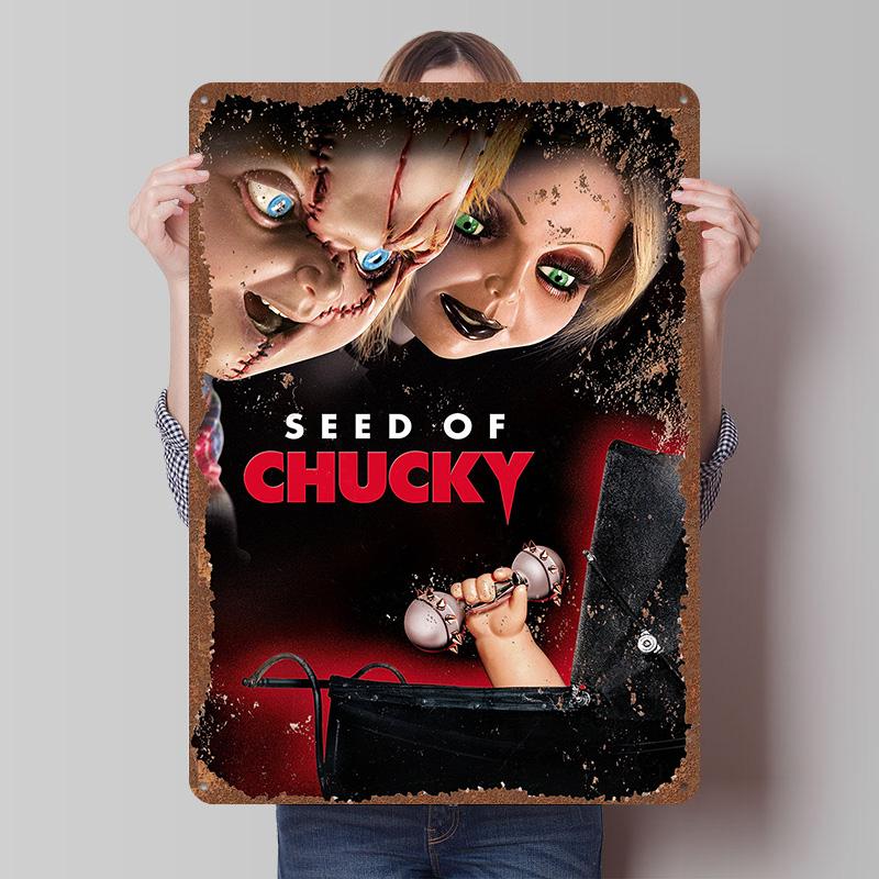 Child's Play Print Tinplate Posters Custom Wall Art Vintage Metal Tin Signs Retro Tin Plaque for Bathroom Decor Home Decorations