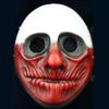 Halloween Cosplay Payday 2 Resin Mask Dallas Wolf Chains Hoxton Horror Clown Mask Pay Day Halloween Theme Party Grimace Mask
