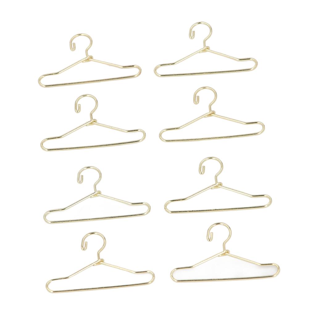 1:12 Doll Clothes Hangers Dollhouse Miniature Wire Gold Hangers Iron Dollhouse Metal Hangers