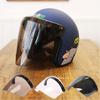3-snap Open Face Helmet Bubble Visor for Sun Shade Protector for Motorcycle Ridi