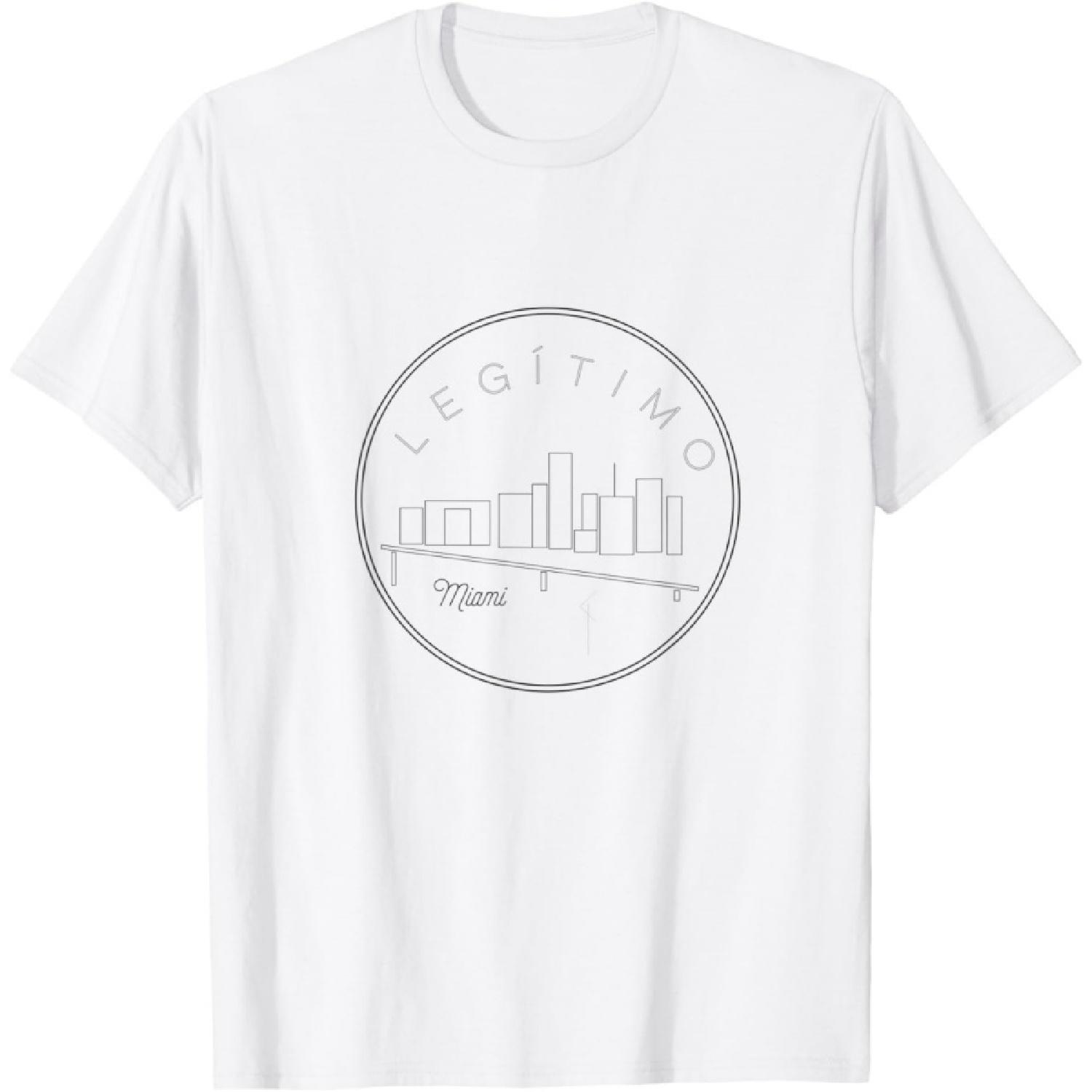 Miami South Beach Skyline T-Shirt T-Shirt XXXXXL белый