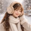Plush Foldable Ear Cover Solid Color Winter Thicken Earflap Fashion Winter Warm Earmuffs  Men