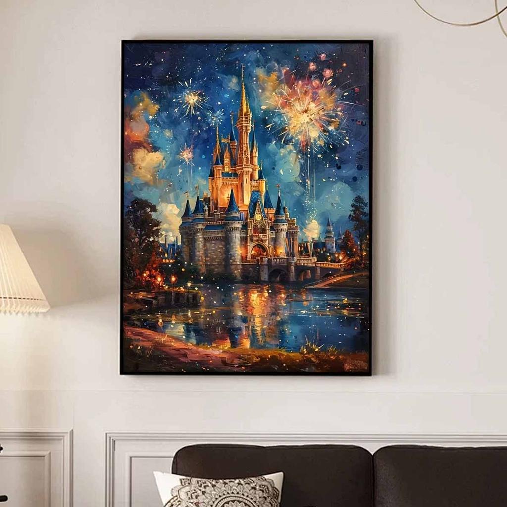 DIY Diamond Painting The Castle In A Fairy Tale Cross Stitch Kit Mosaic Art Diamond Painting Full Circle Diamond Home Decoration