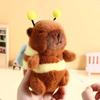 Cute Wagging Tail Capybara Pendant Capybara Drawing Jitterbug Wings Bee Water Dolphin Keychain Plush Doll Bag Hanging Ornaments