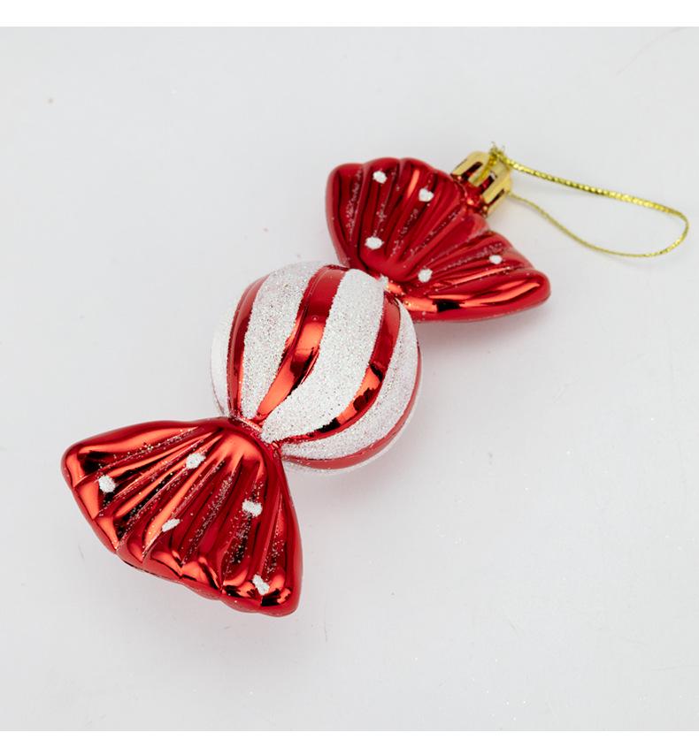 6cm 15-Piece Christmas Ornament Set: Balls, Pine Cones, Lollipops, Candies for Tree Decor and Gifts
