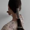Silver Metal Geometric Shark Hair Clip for Thick Hair
