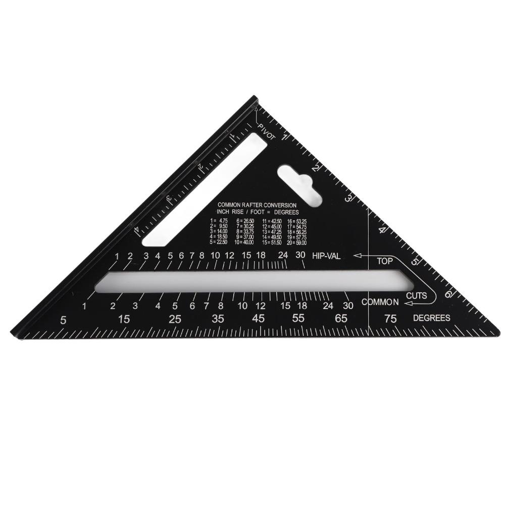 Rapporteur d'Angle Triangulaire pour Toiture 90/45 Degrés Règle Triangle Métallique 7 Pouces Pour Charpente