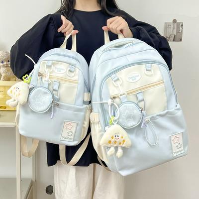 School Bag New High-value College Style Fresh and Sweet Backpack Junior High School Students Lightweight Large-capacity Backpack