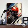 Astronaut In Space Tinplate Poster Customized Wall Art Vintage Retro Metal Signs for Room Ornaments Bedroom Decorations Man Cave